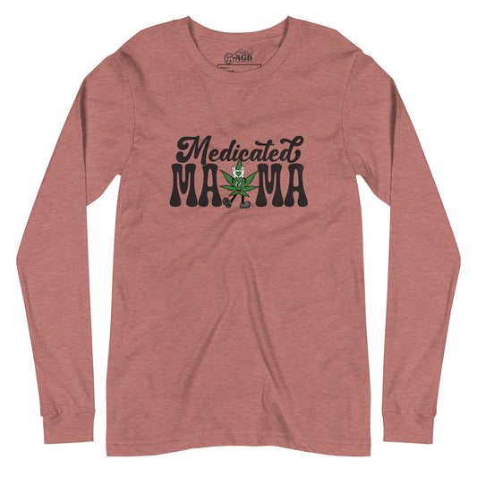 Medicated Mama Sativa Leaf Long-Sleeve T-shirt