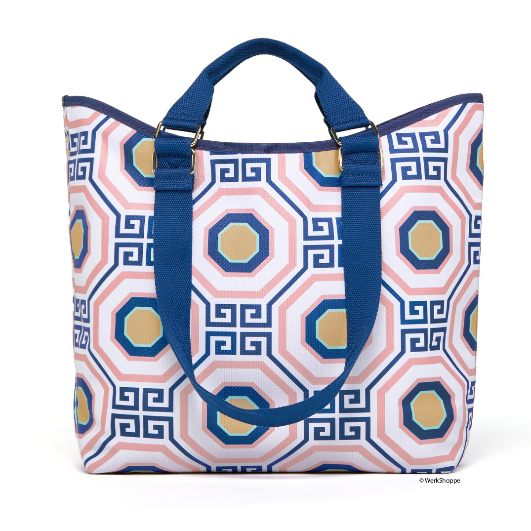 Greek Key Tile Go Big Tote Bag