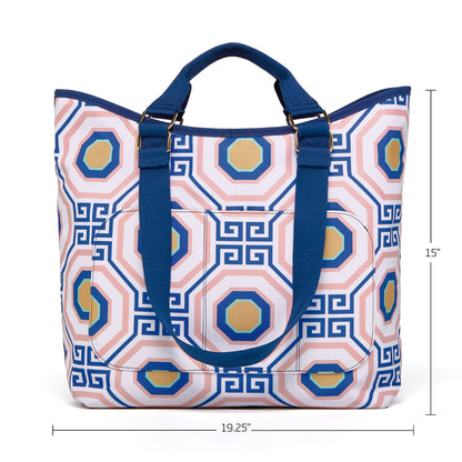 Greek Key Tile Go Big Tote Bag