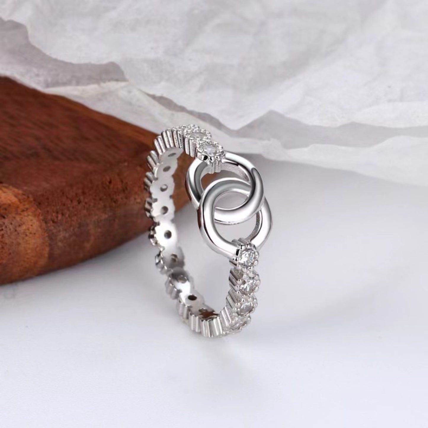 Sterling Silver Zircon Ring