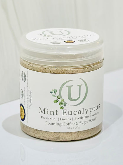 Mint Eucalyptus Foaming Coffee & Sugar Scrub