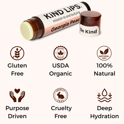 Georgia Peach Organic Lip Balm (5 pack)