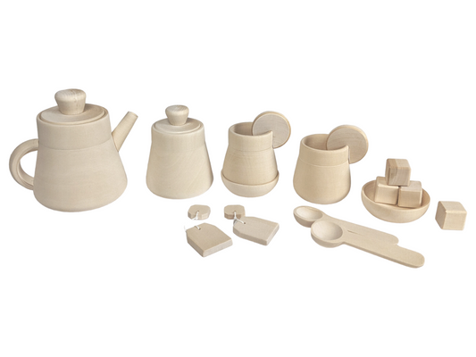 Wooden Tea for 2 (16-Piece Set)