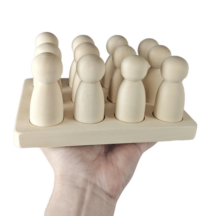 Peg Doll Stand Sorter Set (12 dolls + stand)