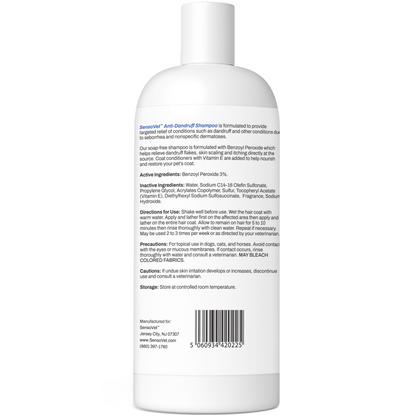 Anti-Dandruff Shampoo for Dogs & Cats - 12oz