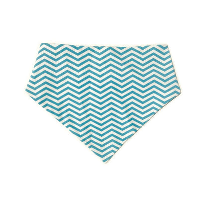 Baby Blue Chevron Reversible Dog Bandana