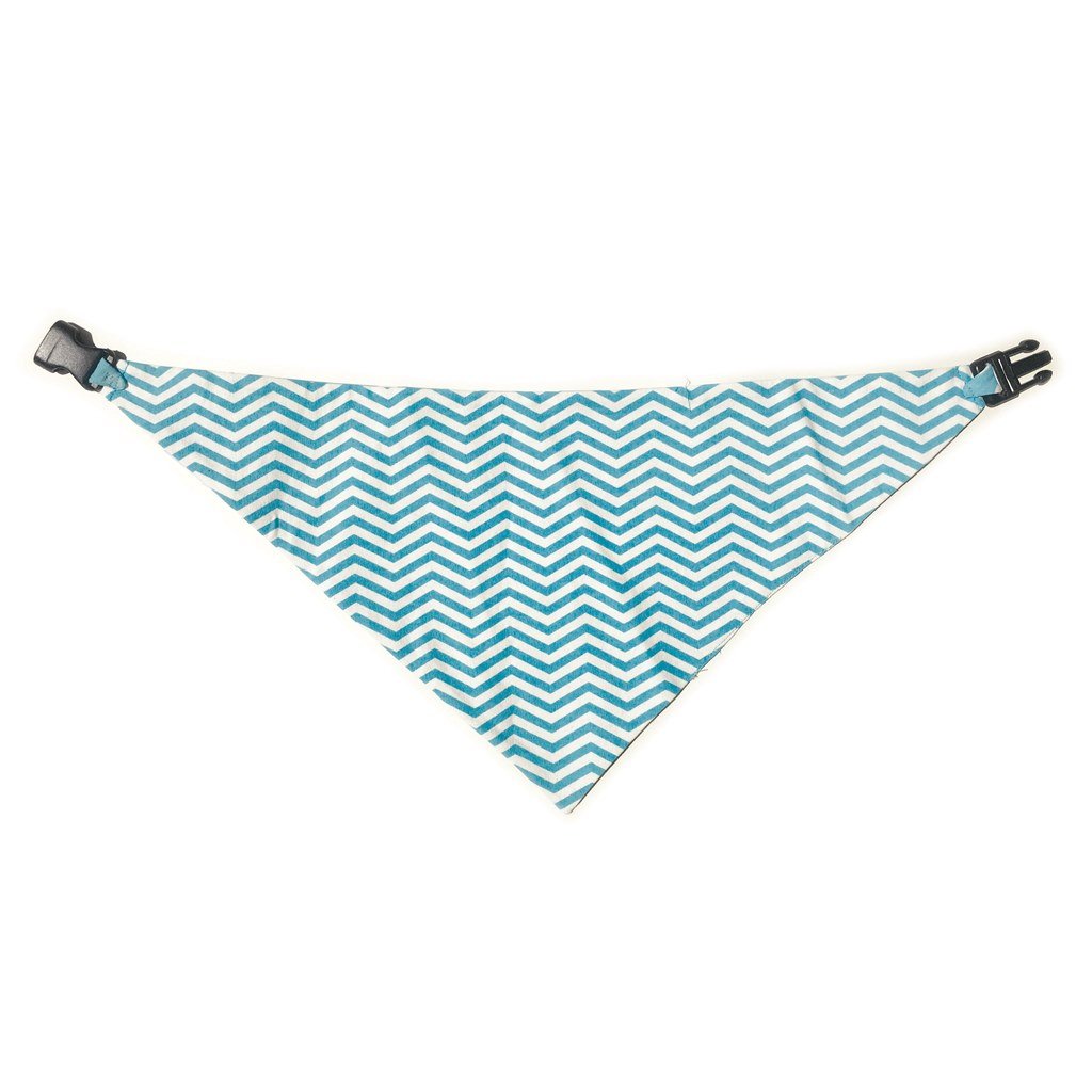 Baby Blue Chevron Reversible Dog Bandana