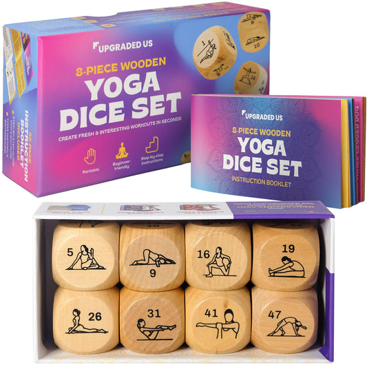 Yoga Dice | Zinsk | 8-pc Wood Yoga Dice Set