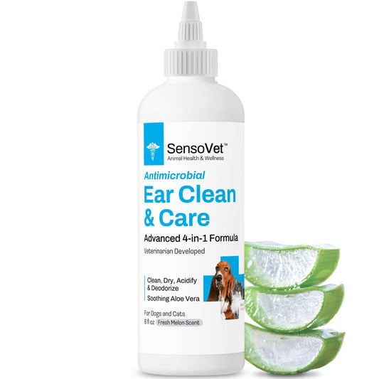 Antimicrobial Ear Clean & Care Solution for Dogs & Cats - 8oz