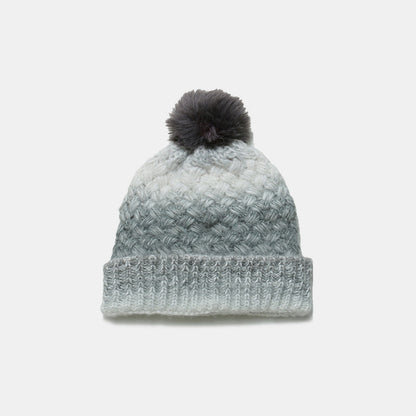 Gradient Knit Hat with Pompom