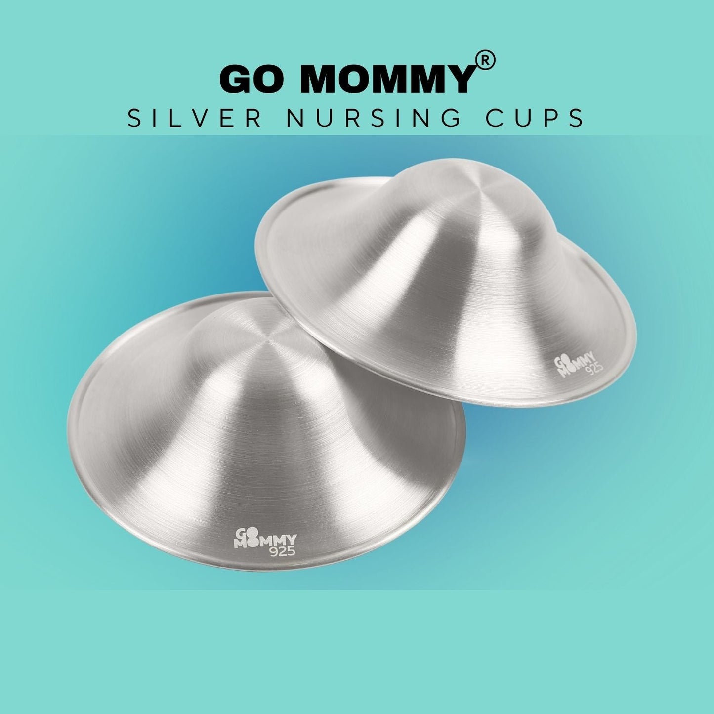 GO MOMMY® Silver Nursing Cups