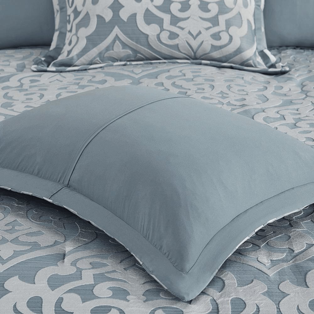 Luxurious 8 Piece Jacquard Comforter Set - Odette