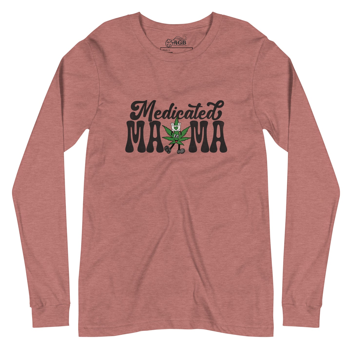 Medicated Mama Sativa Leaf Long-Sleeve T-shirt