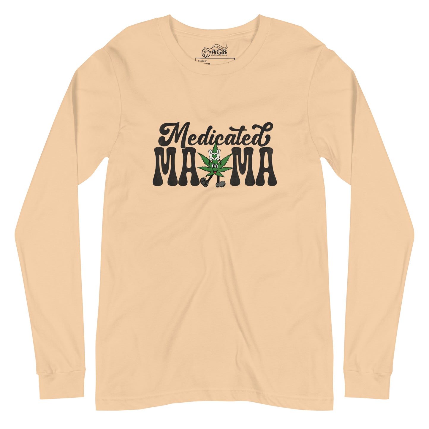 Medicated Mama Sativa Leaf Long-Sleeve T-shirt