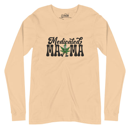 Medicated Mama Sativa Leaf Long-Sleeve T-shirt