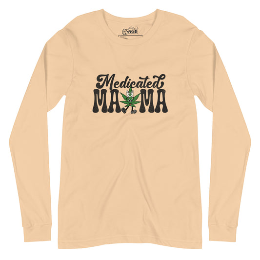 Medicated Mama Sativa Leaf Long-Sleeve T-shirt