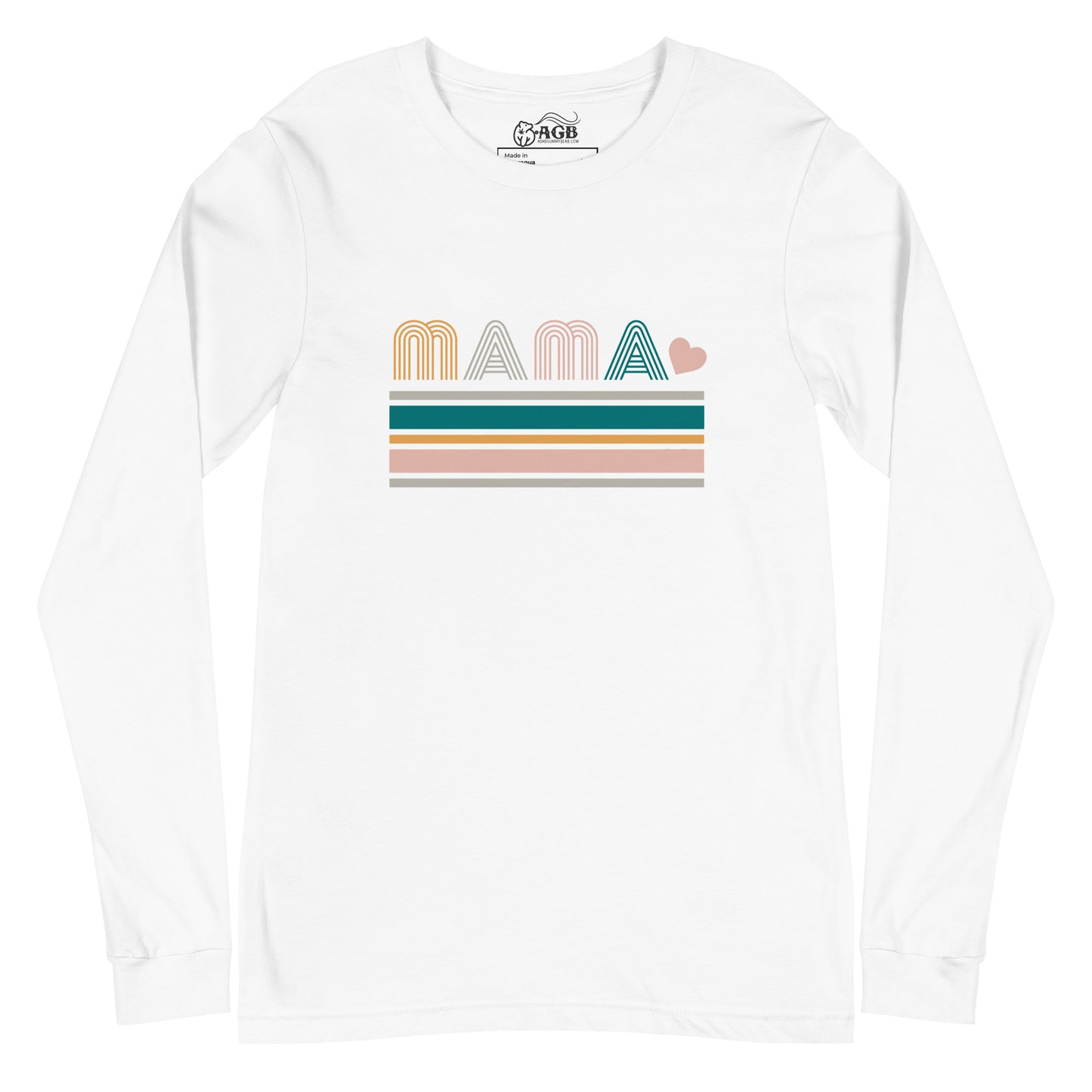 Mama Retro Heart Long-Sleeve T-shirt