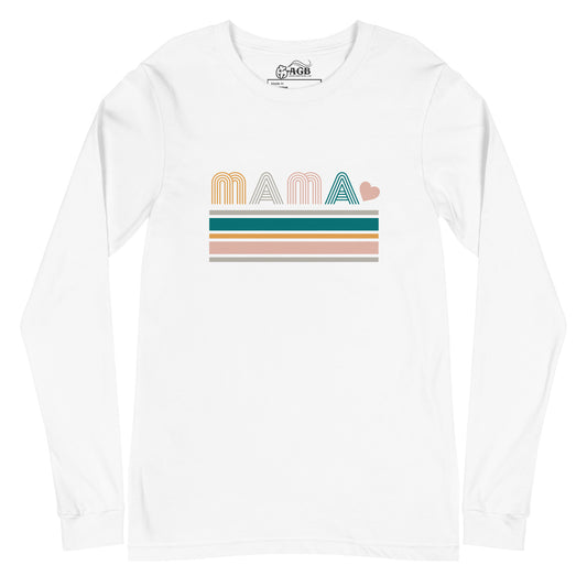 Mama Retro Heart Long-Sleeve T-shirt