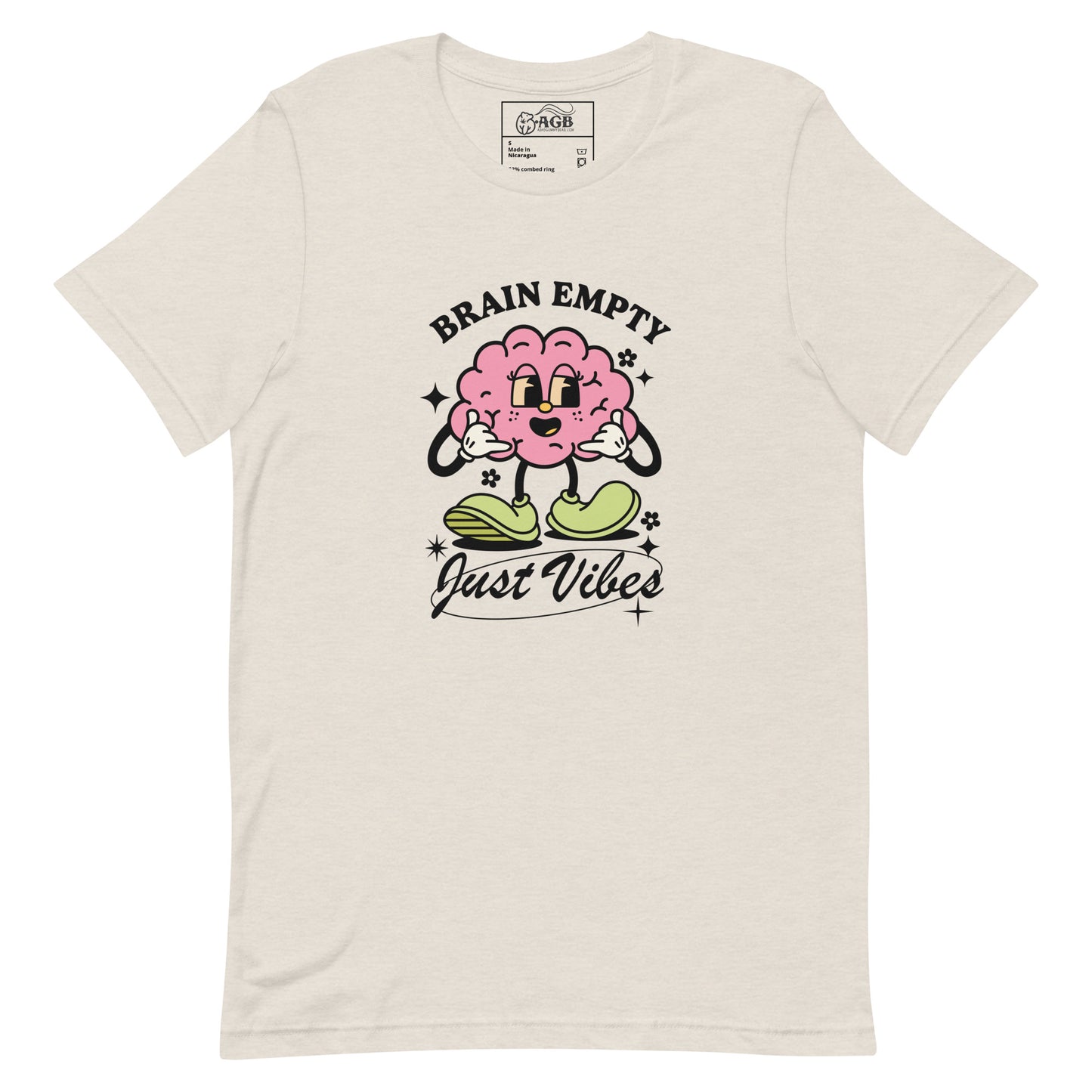 Empty Brain Just Vibes Graphic T-shirt