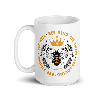 Bee Kind, Bee Thirsty Glossy Mug