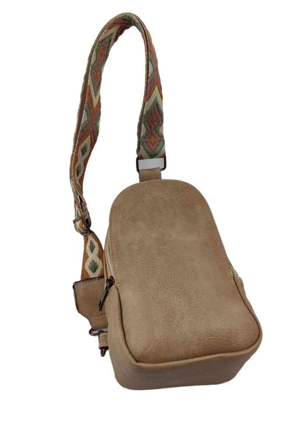 Random Pattern Adjustable-Strap Sling Bag