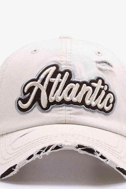 "Atlantic" Graphic Distressed Baseball Cap