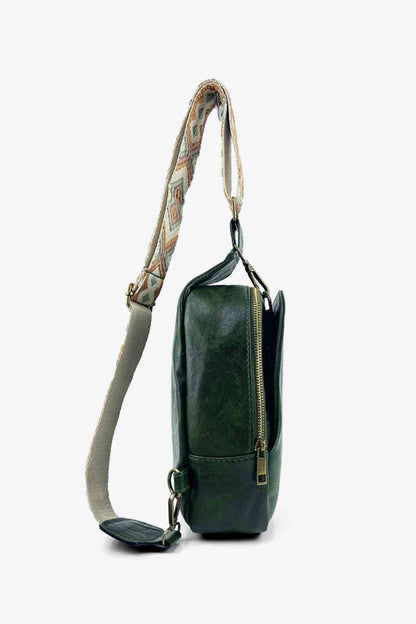 Random Pattern Adjustable-Strap Sling Bag