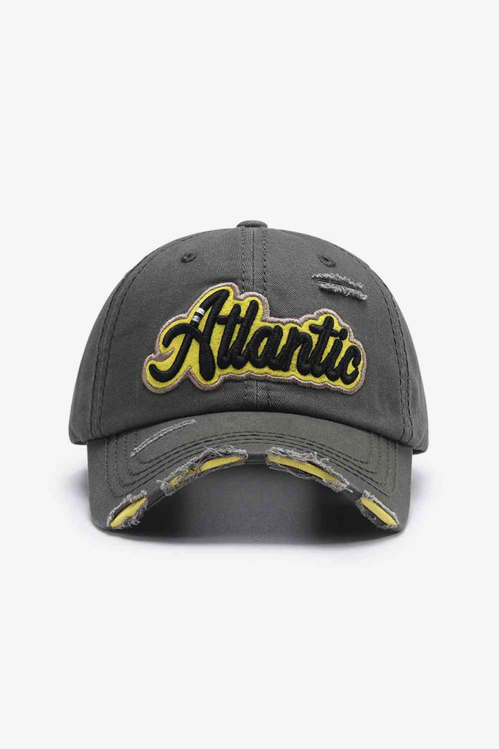 "Atlantic" Graphic Distressed Baseball Cap