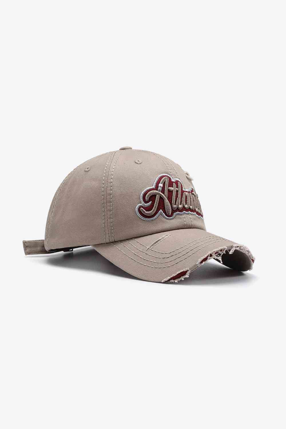 "Atlantic" Graphic Distressed Baseball Cap