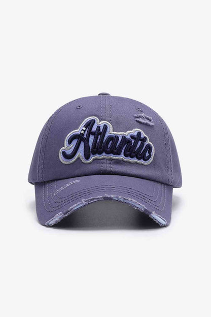 "Atlantic" Graphic Distressed Baseball Cap