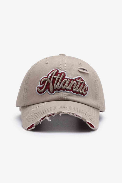 "Atlantic" Graphic Distressed Baseball Cap