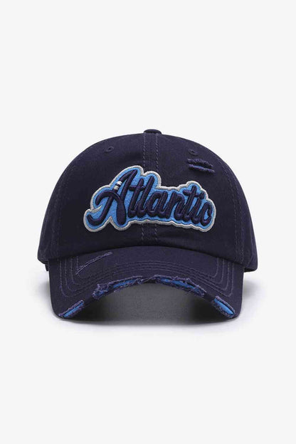 "Atlantic" Graphic Distressed Baseball Cap