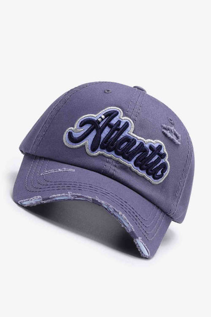 "Atlantic" Graphic Distressed Baseball Cap