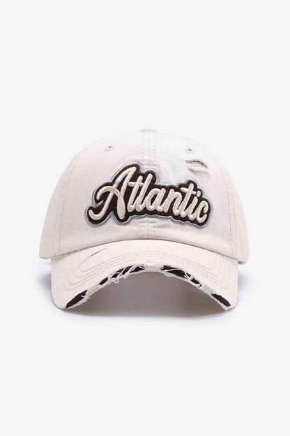 "Atlantic" Graphic Distressed Baseball Cap