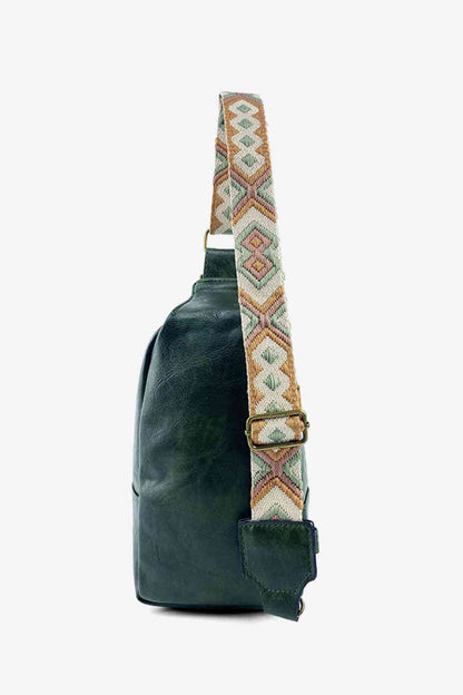 Random Pattern Adjustable-Strap Sling Bag