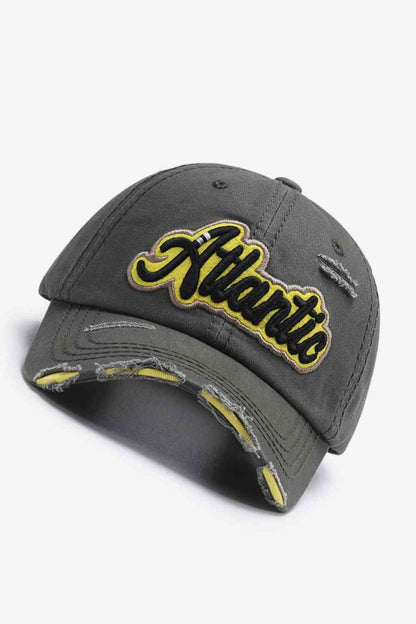 "Atlantic" Graphic Distressed Baseball Cap