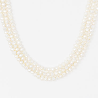 Three Strands Freshwater Pearl Necklace