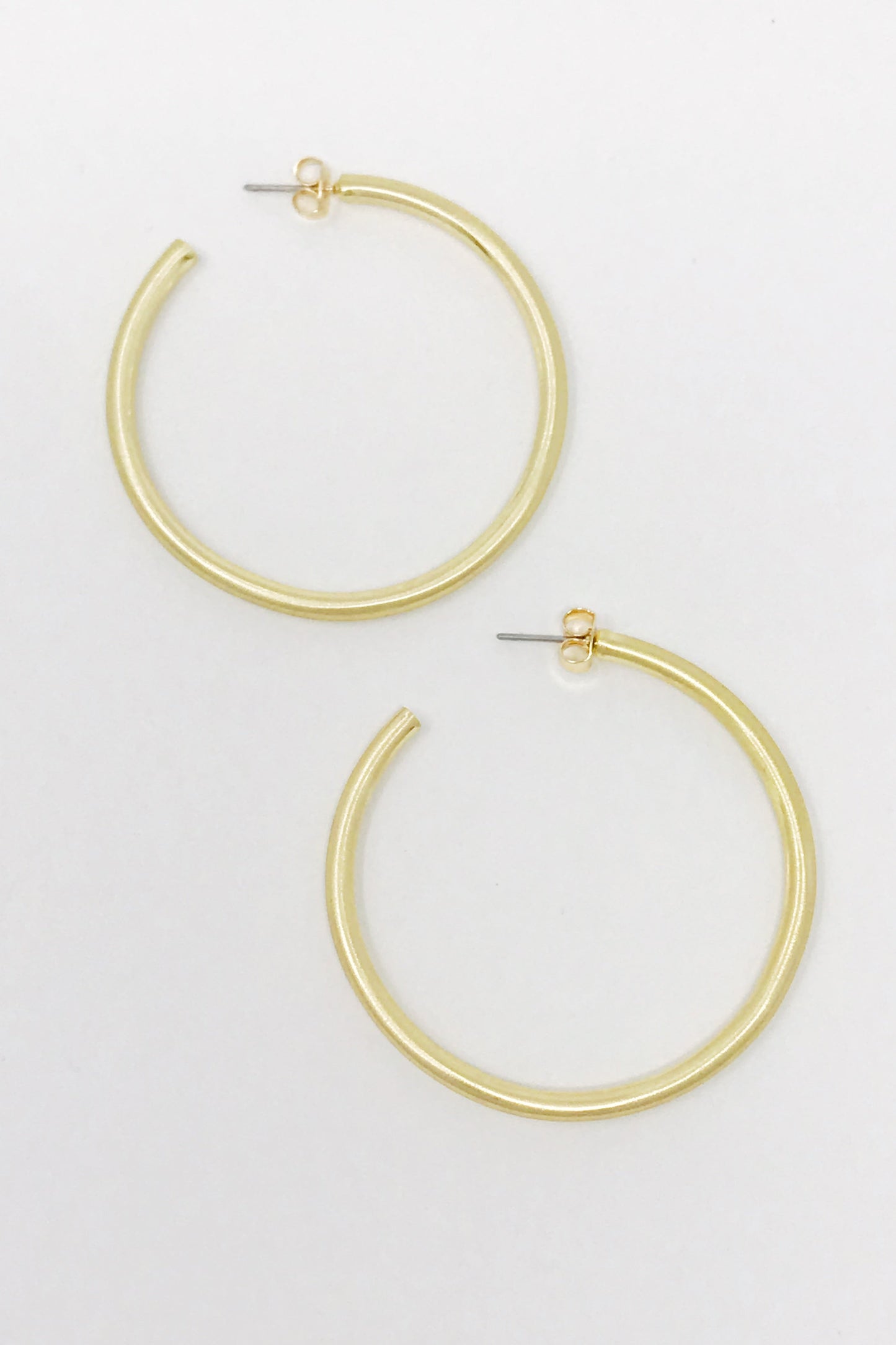 Smaller Jade Satin Finish Hoops