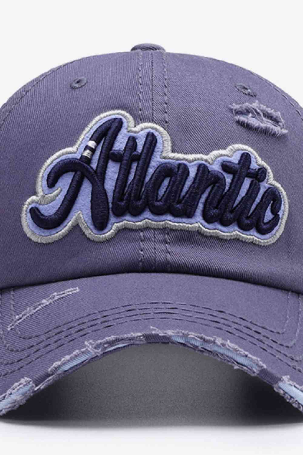 "Atlantic" Graphic Distressed Baseball Cap