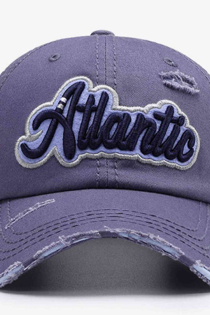 "Atlantic" Graphic Distressed Baseball Cap