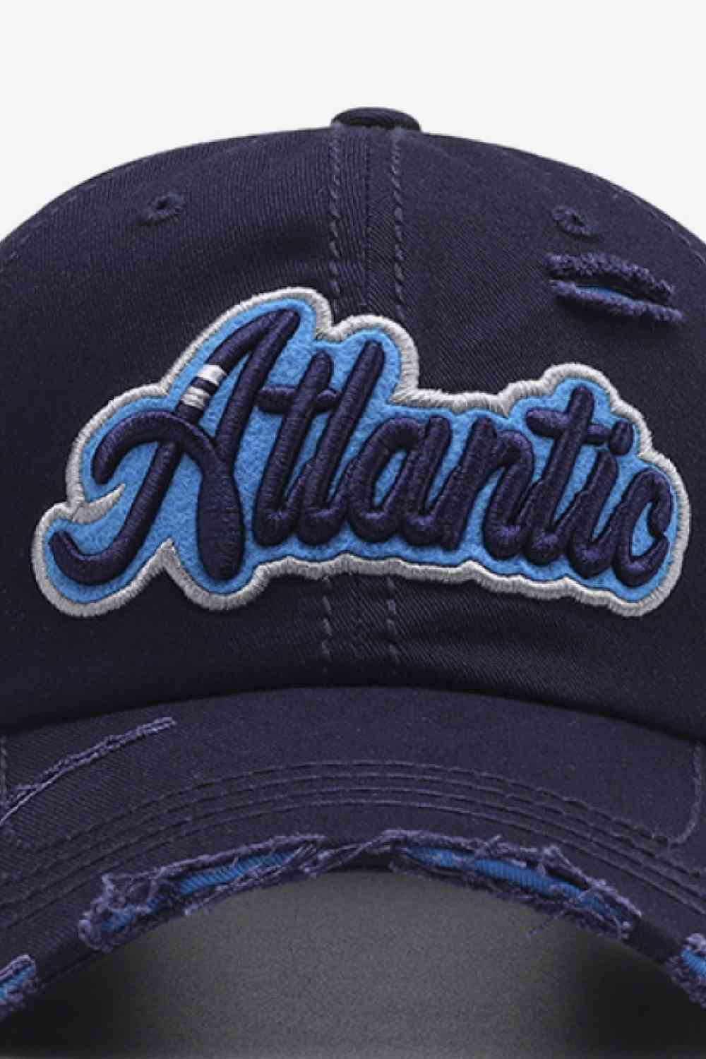 "Atlantic" Graphic Distressed Baseball Cap