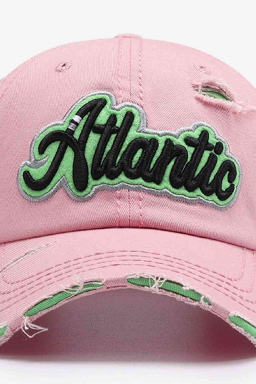 "Atlantic" Graphic Distressed Baseball Cap