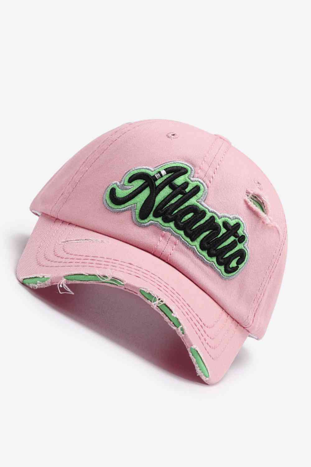 "Atlantic" Graphic Distressed Baseball Cap