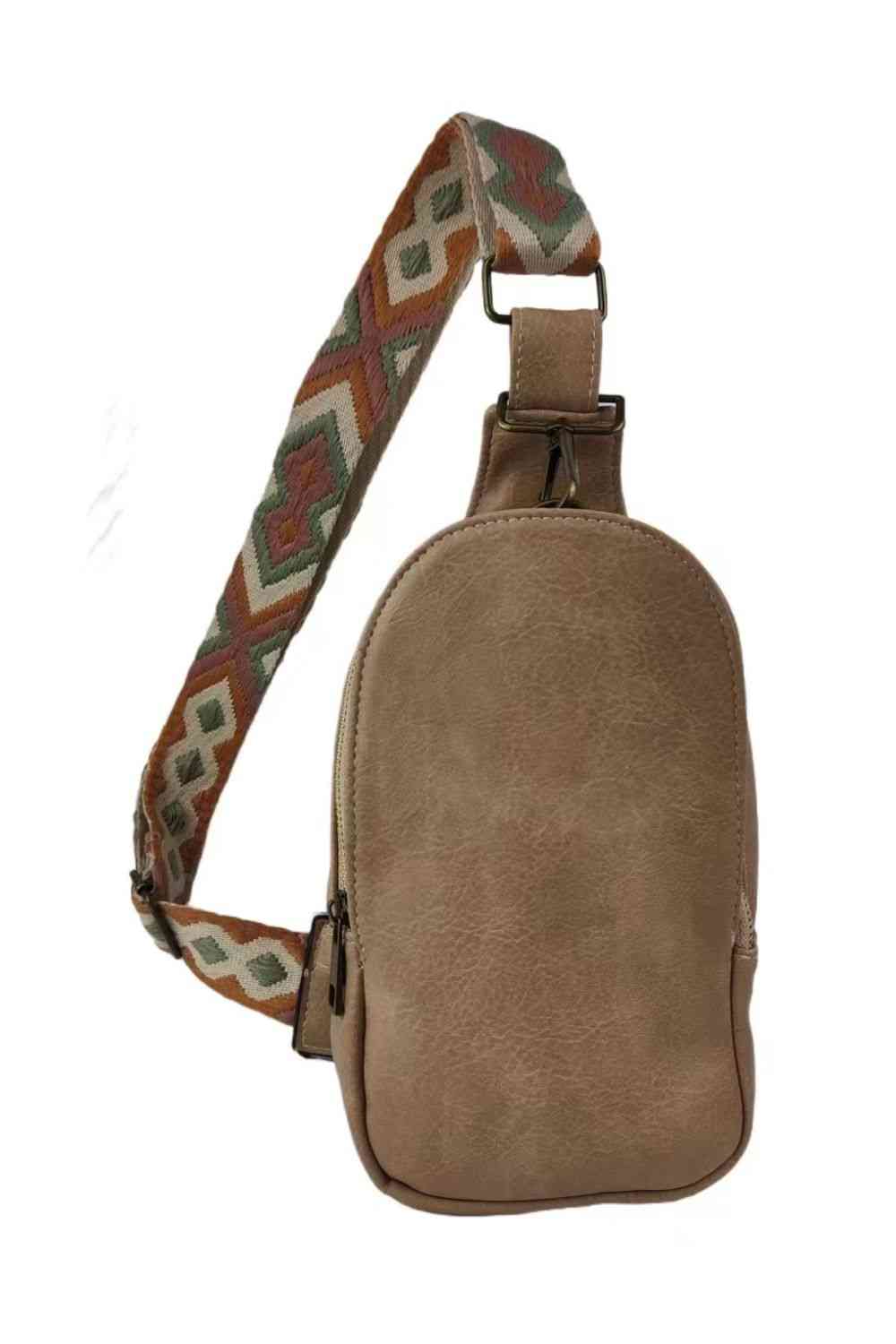 Random Pattern Adjustable-Strap Sling Bag